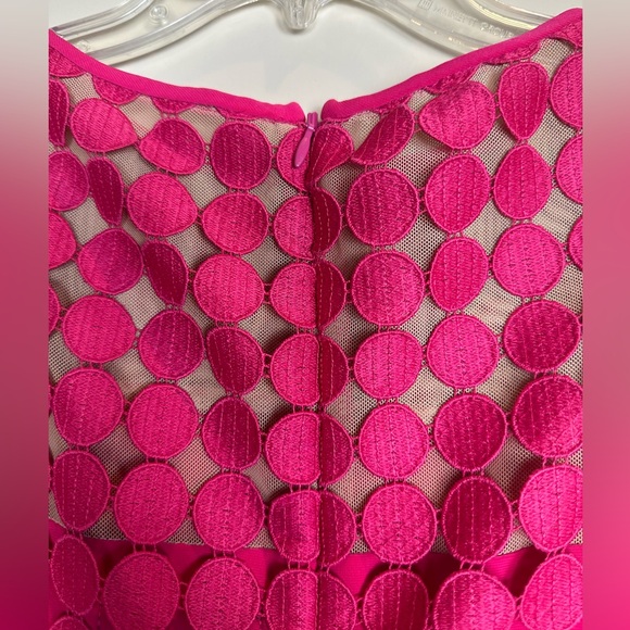 Ralph Lauren circle lace sheath mini dress in fuchsia pink - Picture 5 of 6